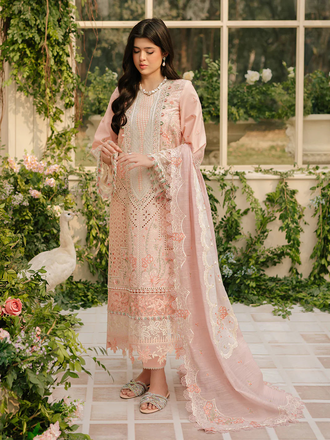 Binilyas Fareesia Luxury Embroidered Lawn 3pc