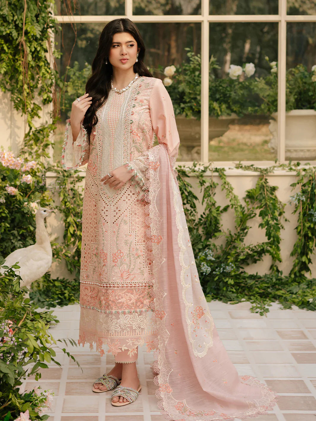 Binilyas Fareesia Luxury Embroidered Lawn 3pc