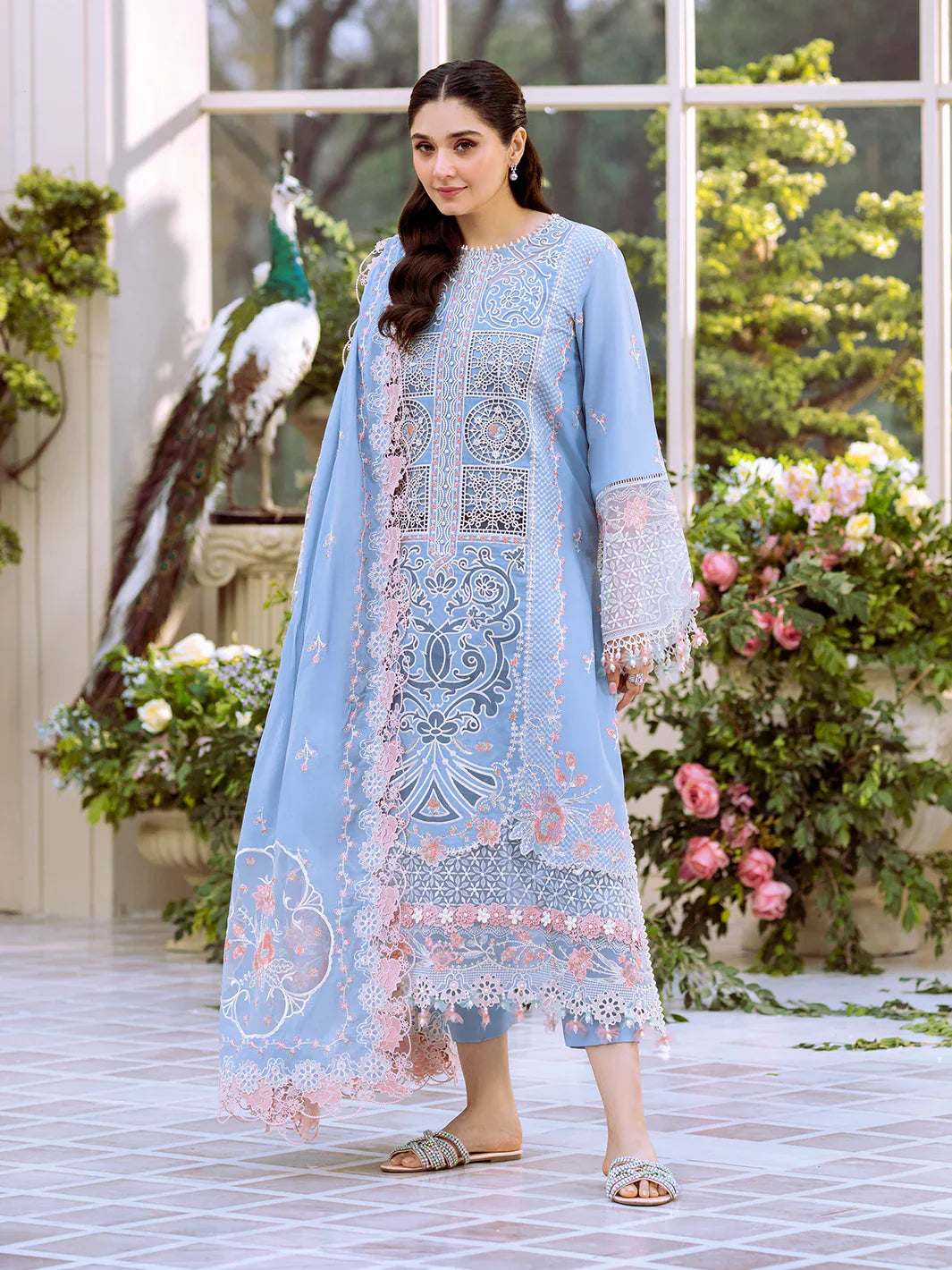 Binilyas Fareesia Luxury Embroidered Lawn 3pc