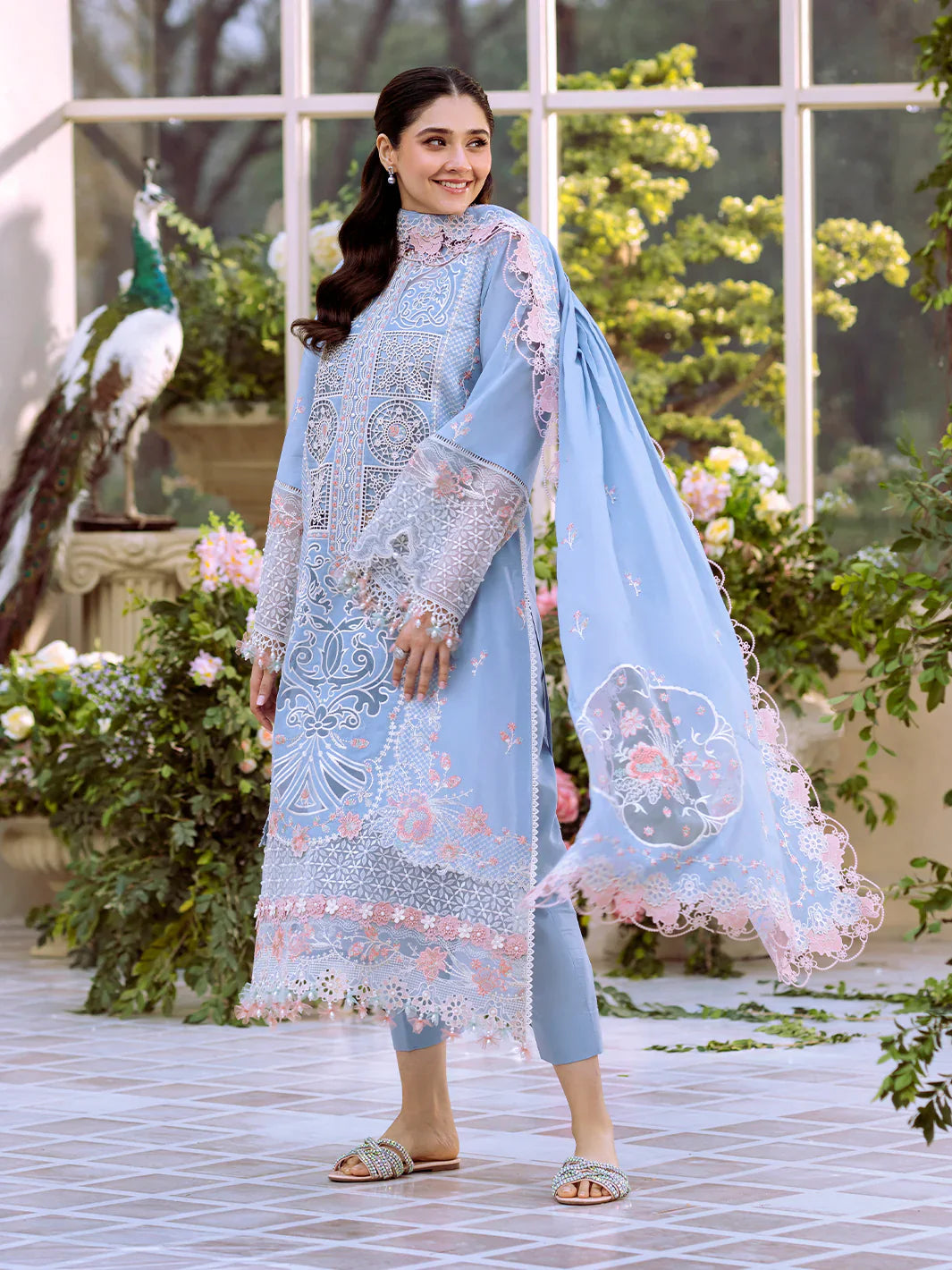 Binilyas Fareesia Luxury Embroidered Lawn 3pc