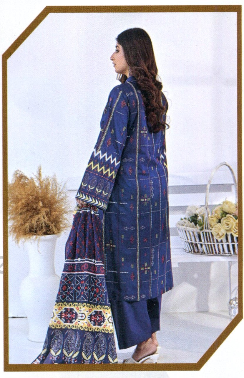 Jaffrani Amal VOL-6 Unstitched Printed Lawn 3pc