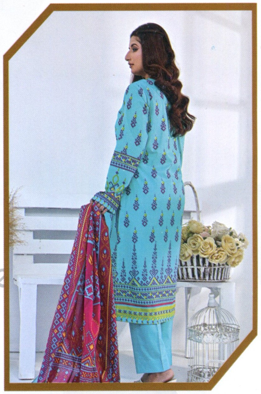 Jaffrani Amal VOL-6 Unstitched Printed Lawn 3pc