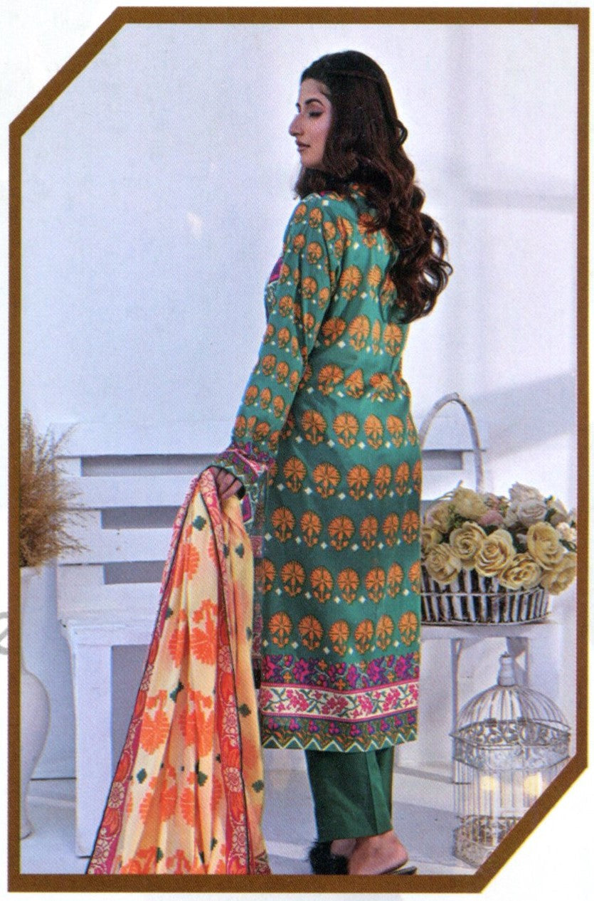Jaffrani Amal VOL-6 Unstitched Printed Lawn 3pc