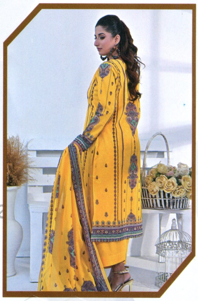 Jaffrani Amal VOL-6 Unstitched Printed Lawn 3pc