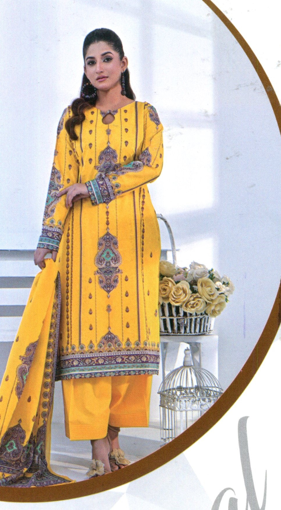 Jaffrani Amal VOL-6 Unstitched Printed Lawn 3pc