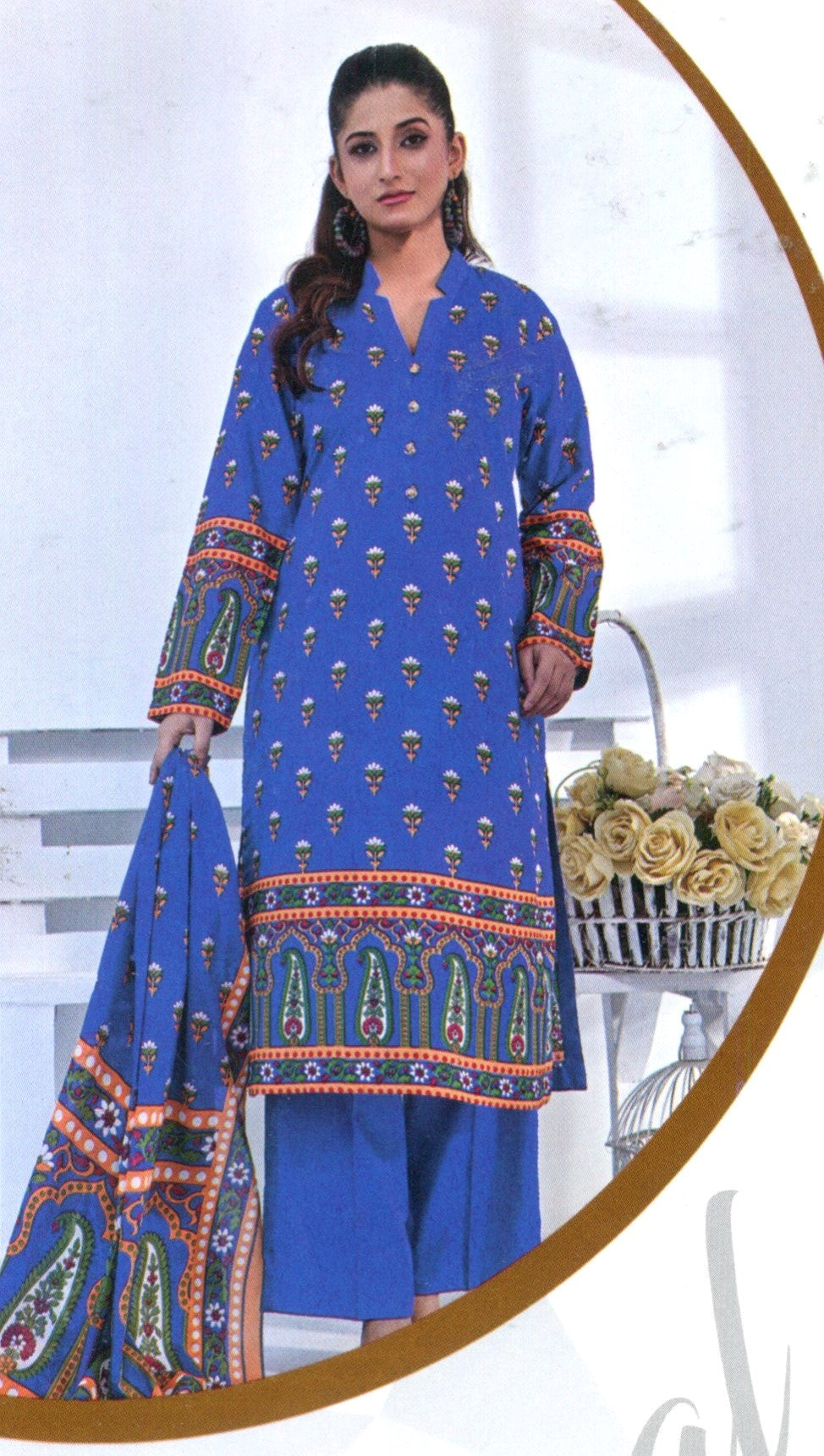 Jaffrani Amal VOL-6 Unstitched Printed Lawn 3pc