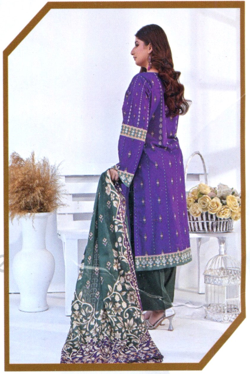 Jaffrani Amal VOL-6 Unstitched Printed Lawn 3pc