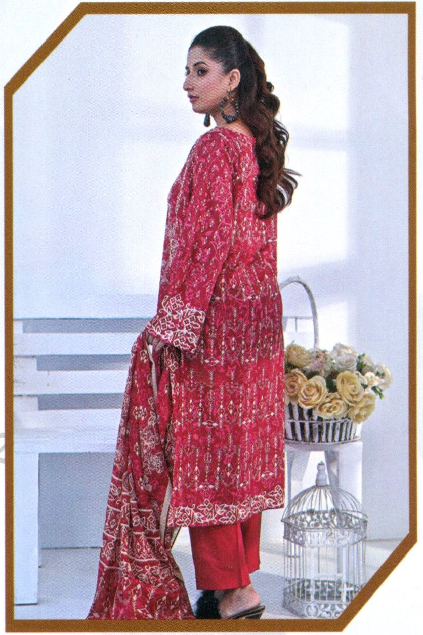 Jaffrani Amal VOL-6 Unstitched Printed Lawn 3pc