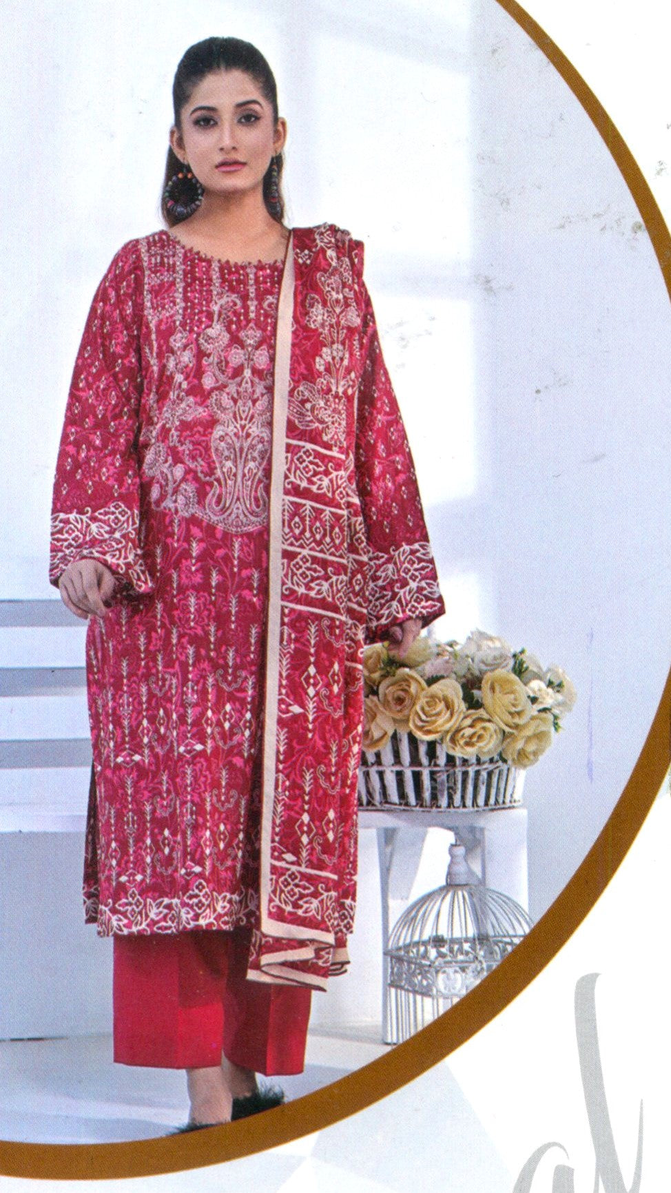 Jaffrani Amal VOL-6 Unstitched Printed Lawn 3pc