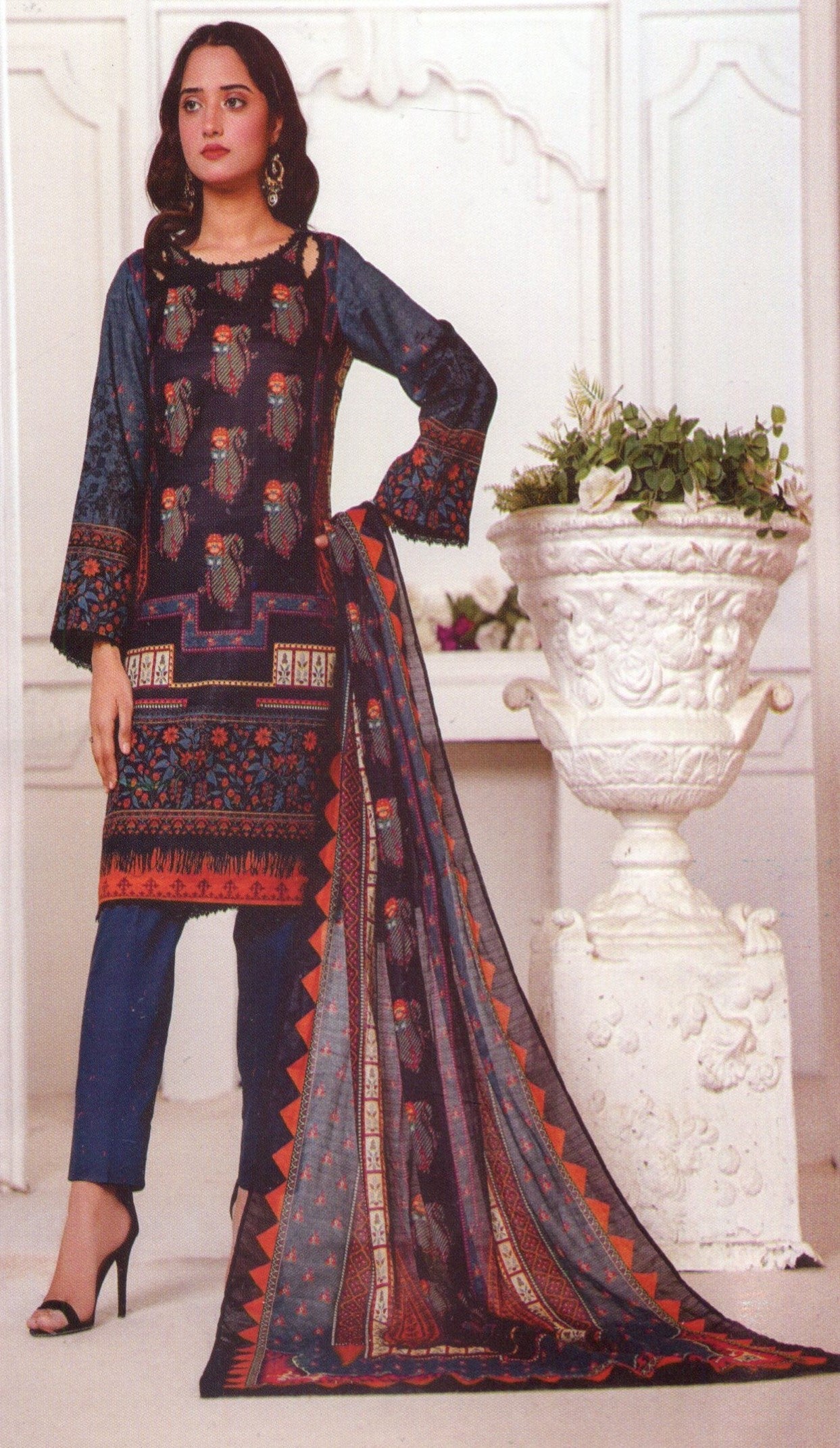 Jaffrani Bana Dora VOL-14 Unstitched Printed Lawn 3pc