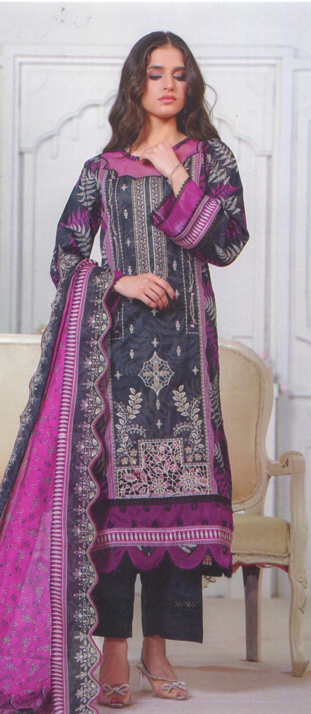 Jaffrani Cutwork VOL-10 Unstitched Embroidered Lawn 3pc