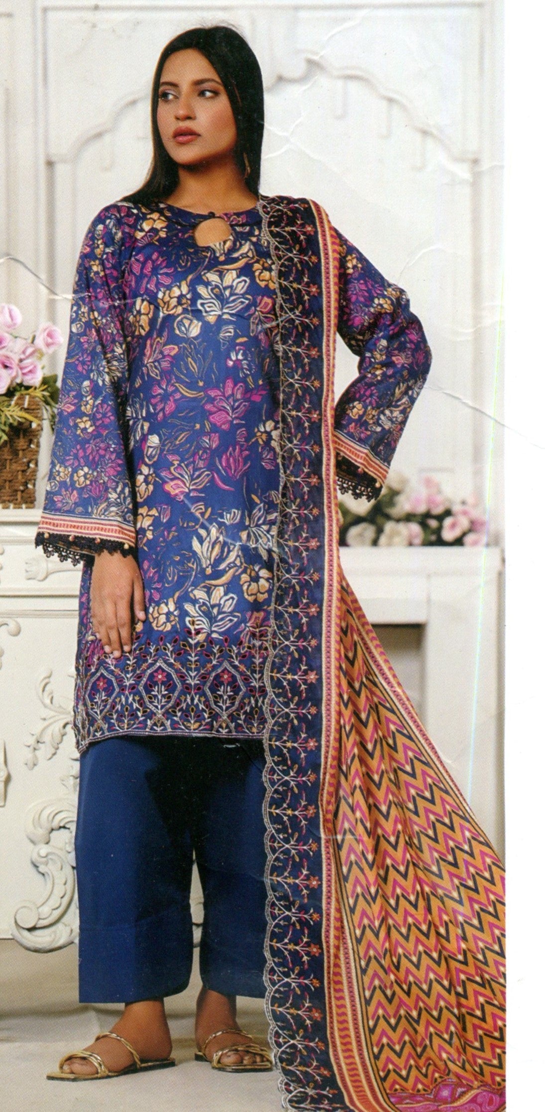 Jaffrani Cutwork VOL-10 Unstitched Embroidered Lawn 3pc
