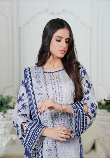 Jaffrani Cutwork VOL-11 Unstitched Embroidered Lawn 3pc