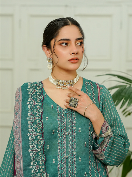Jaffrani CHAP-15 Unstitched Embroidered Lawn 3pc