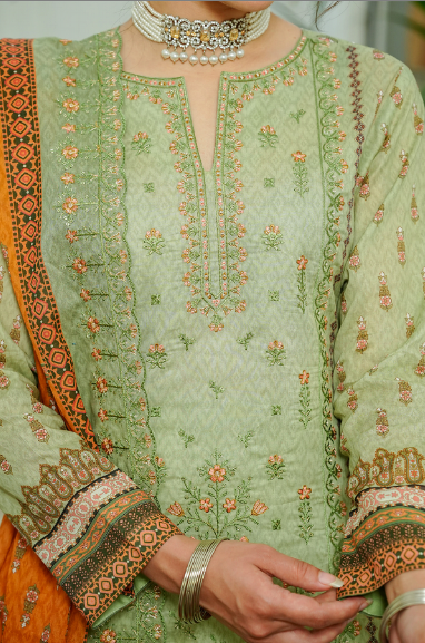 Jaffrani CHAP-15 Unstitched Embroidered Lawn 3pc