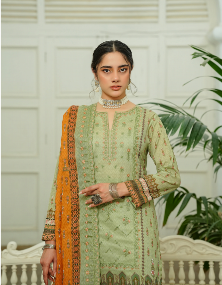 Jaffrani CHAP-15 Unstitched Embroidered Lawn 3pc