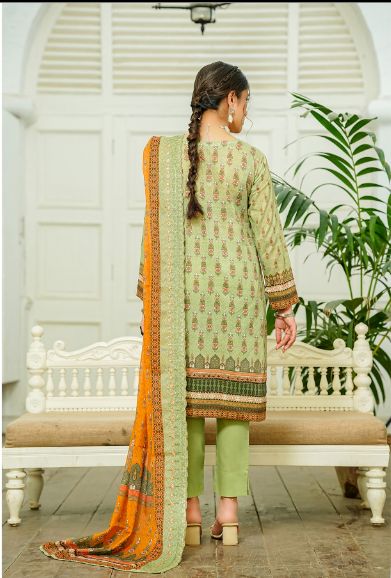 Jaffrani CHAP-15 Unstitched Embroidered Lawn 3pc