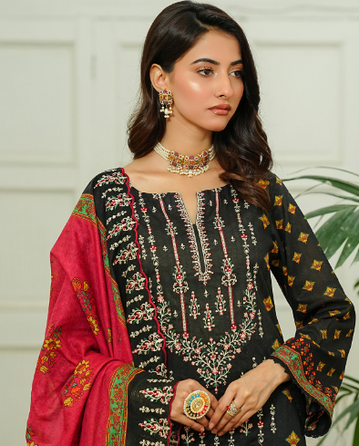 Jaffrani CHAP-15 Unstitched Embroidered Lawn 3pc