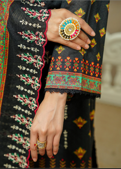 Jaffrani CHAP-15 Unstitched Embroidered Lawn 3pc