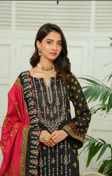 Jaffrani CHAP-15 Unstitched Embroidered Lawn 3pc
