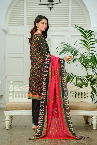 Jaffrani CHAP-15 Unstitched Embroidered Lawn 3pc
