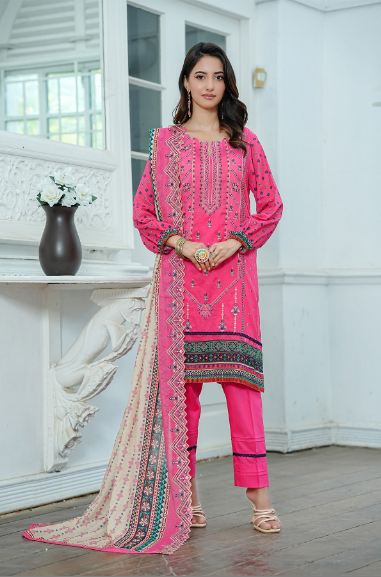 Jaffrani CHAP-15 Unstitched Embroidered Lawn 3pc