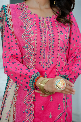 Jaffrani CHAP-15 Unstitched Embroidered Lawn 3pc