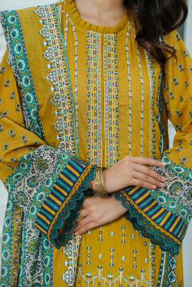 Jaffrani CHAP-15 Unstitched Embroidered Lawn 3pc
