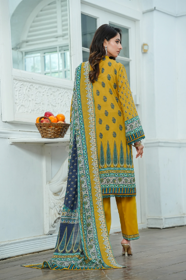 Jaffrani CHAP-15 Unstitched Embroidered Lawn 3pc