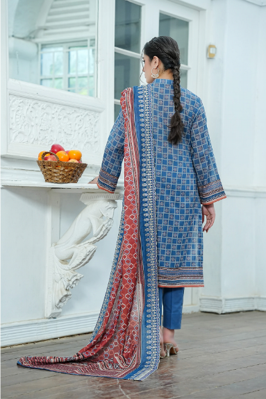 Jaffrani CHAP-15 Unstitched Embroidered Lawn 3pc