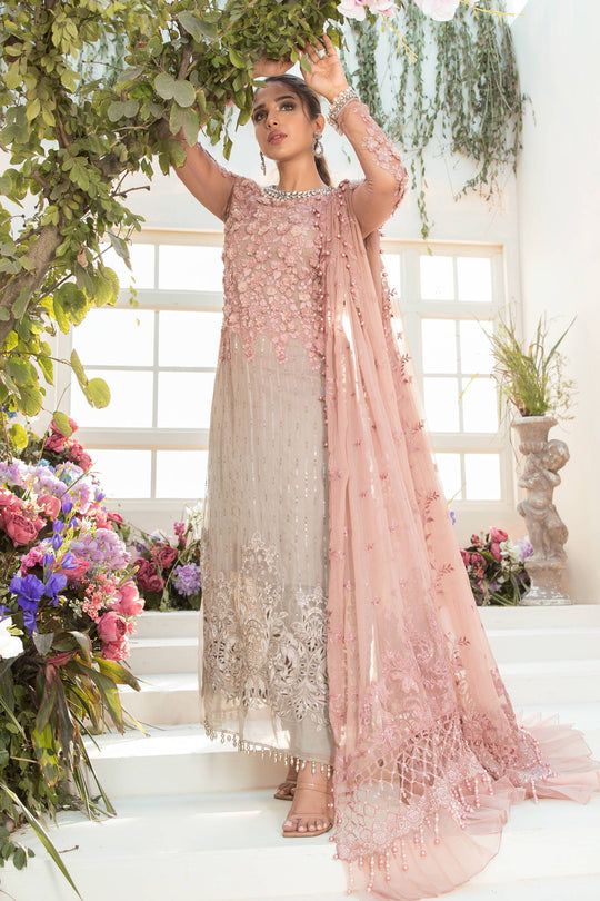 Chiffon Fully Heavy Embroidered Dress / Unstitched 3Pcs / DF-FCY-11