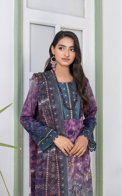 Noor Jahan Rashq-E-Qamar Luxury Embroidered Lawn 3pc