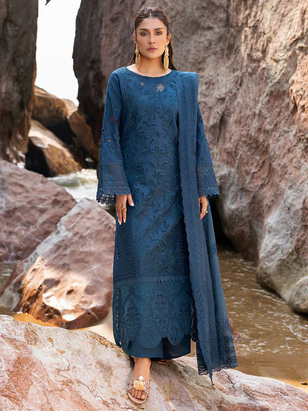 Mahnur Sirene Luxury Embroidered Lawn 3pc