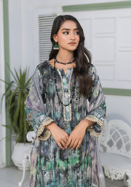 Noor Jahan Rashq-E-Qamar Luxury Embroidered Lawn 3pc