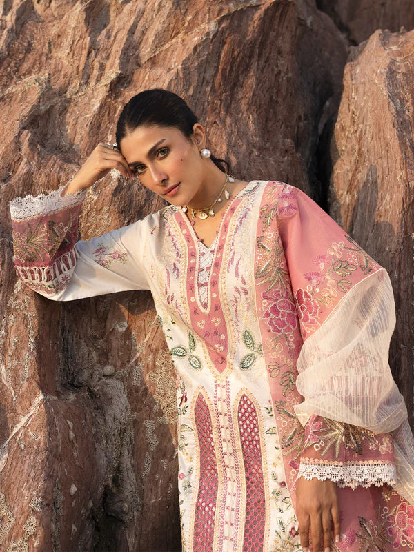 Mahnur Sirene Luxury Embroidered Lawn 3pc