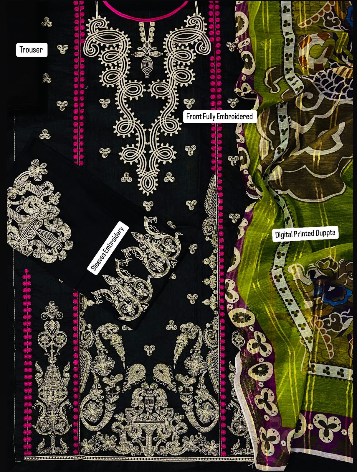 Embroidered Lawn 3PC Unstitched Suit / DF-LWN-05