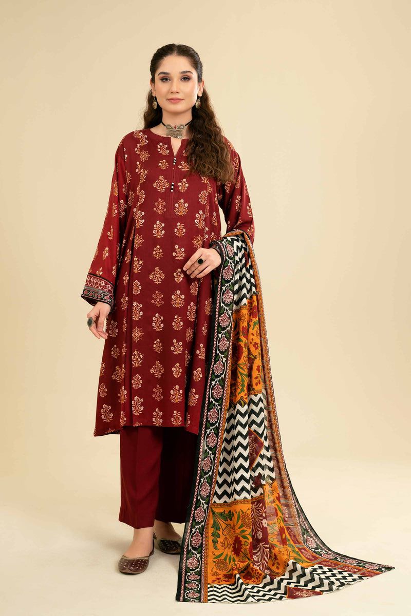 Embroidered Lawn 3PC Unstitched Suit / DF-LWN-07