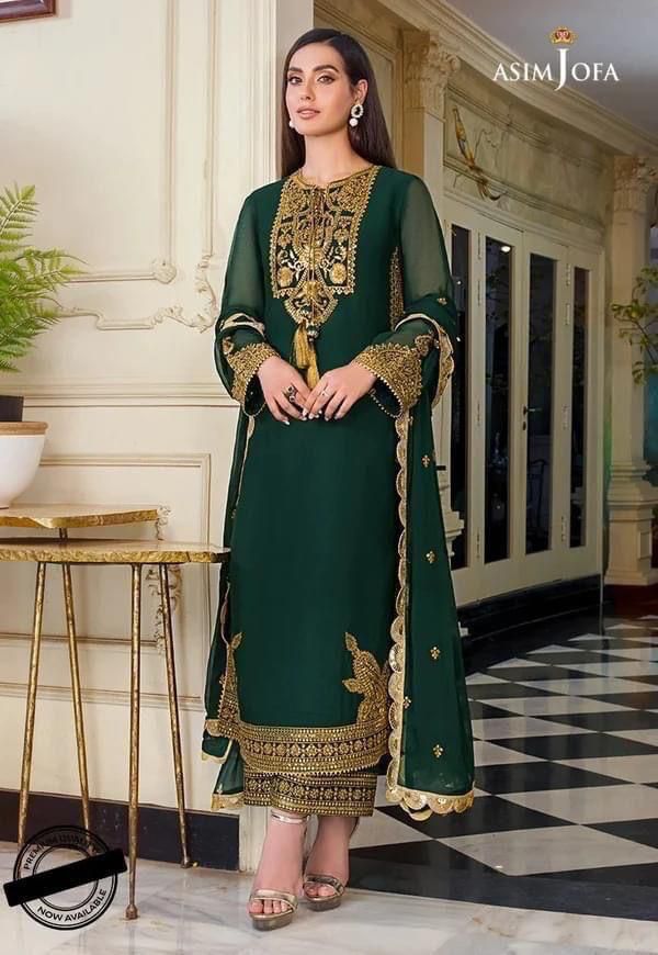 Fancy Embroidered Chiffon 3Pcs / Spangle Work / DF-FCY-05