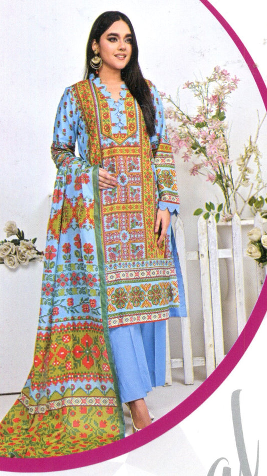 Jaffrani Amal VOL-5 Unstitched Printed Lawn 3pc