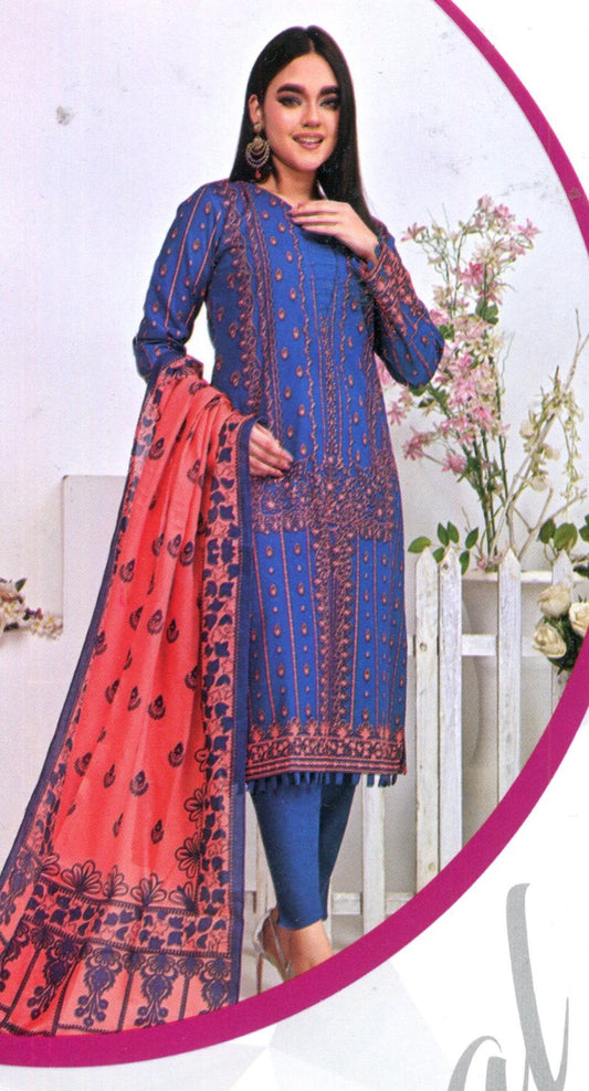 Jaffrani Amal VOL-5 Unstitched Printed Lawn 3pc