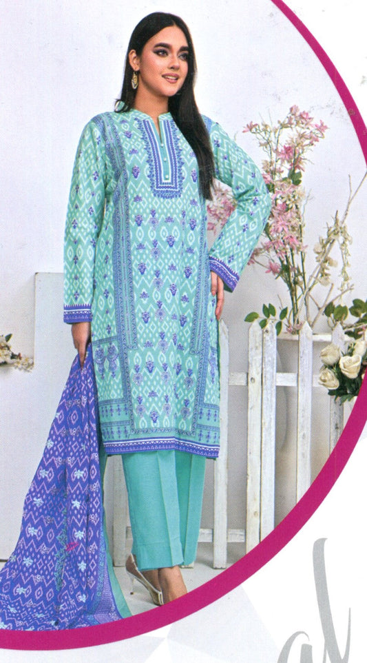 Jaffrani Amal VOL-5 Unstitched Printed Lawn 3pc