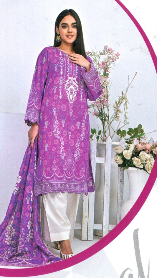 Jaffrani Amal VOL-5 Unstitched Printed Lawn 3pc