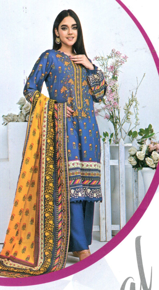 Jaffrani Amal VOL-5 Unstitched Printed Lawn 3pc