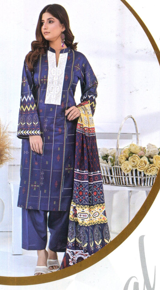 Jaffrani Amal VOL-6 Unstitched Printed Lawn 3pc