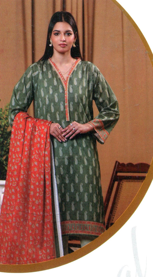 Jaffrani Amal VOL-6 Unstitched Printed Lawn 3pc