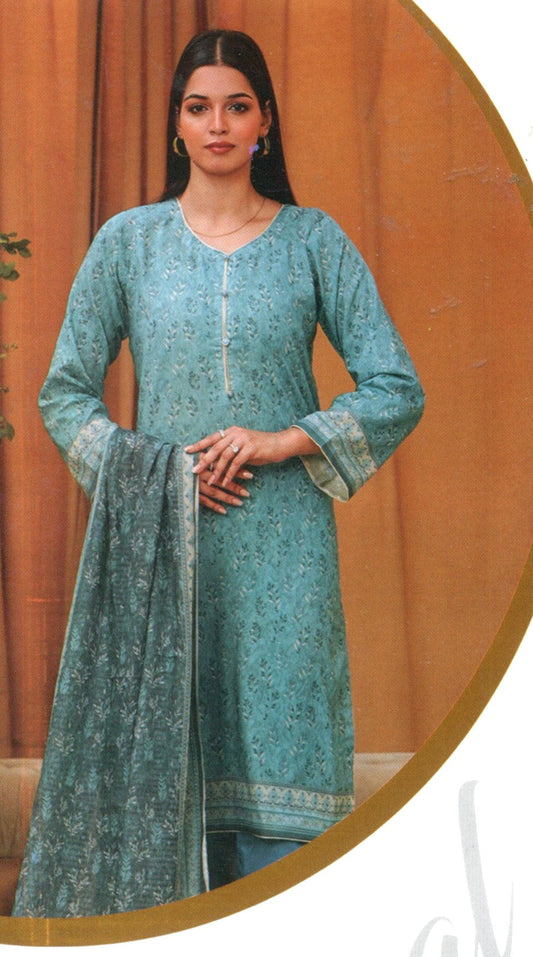 Jaffrani Amal VOL-6 Unstitched Printed Lawn 3pc