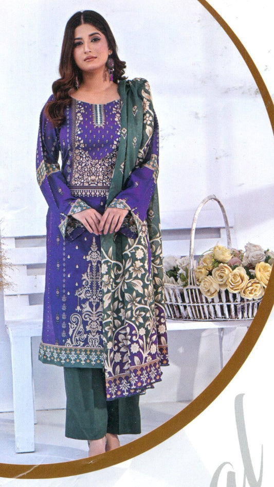 Jaffrani Amal VOL-6 Unstitched Printed Lawn 3pc