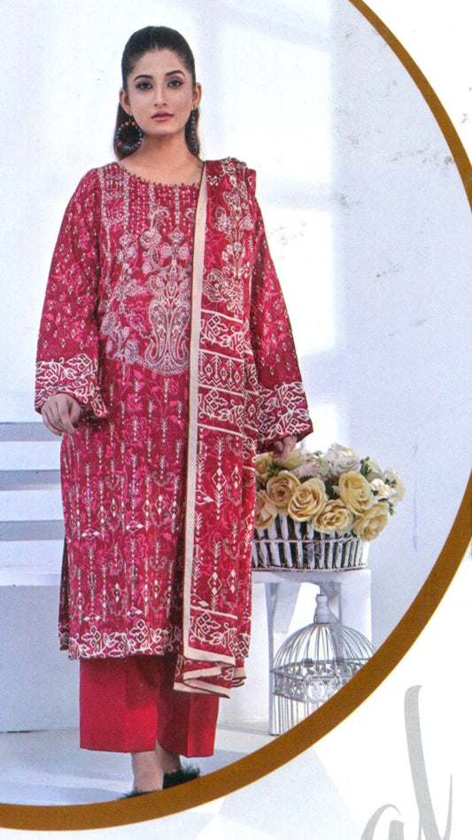 Jaffrani Amal VOL-6 Unstitched Printed Lawn 3pc