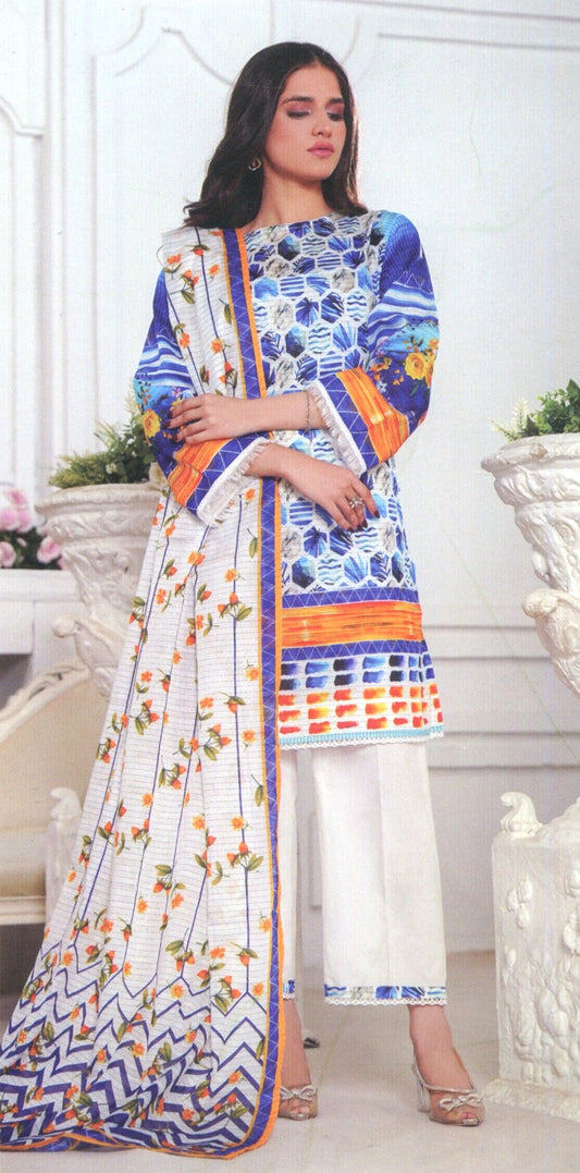 Jaffrani Dhabi Dora VOL-13 Unstitched Printed Lawn 3pc