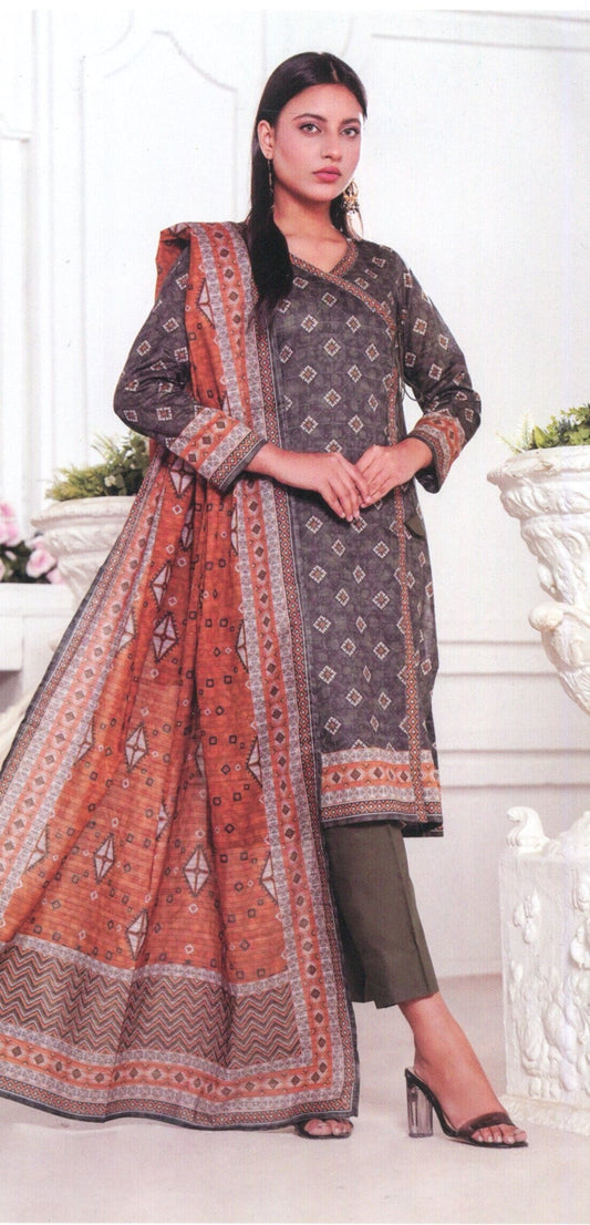 Jaffrani Dhabi Dora VOL-13 Unstitched Printed Lawn 3pc